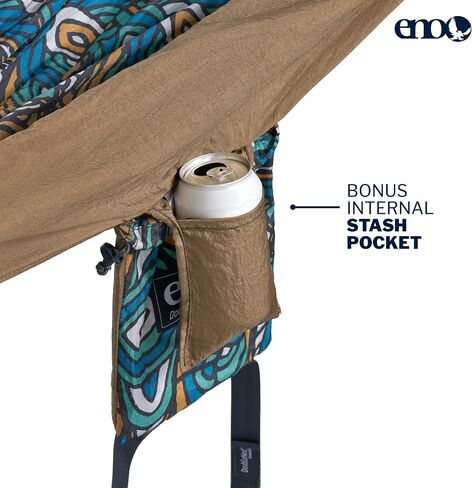 ENO DoubleNest Hammock - Lightweight, Portable, 1 to 2 Person Hammock - for Camping, Hiking, Backpacking, Travel, a Festival, or The Beach - Seafoam/Berry/Melon in Saudi Arabia
