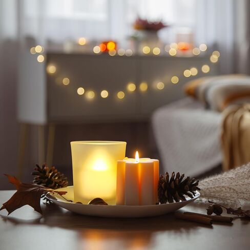 Set of 24 Frosted White Glass Votive Candle Holders Frosted Votive Candle Holders Bulk Wedding Party Birthday Centerpieces Spa Supplies Home Decorations in Saudi Arabia