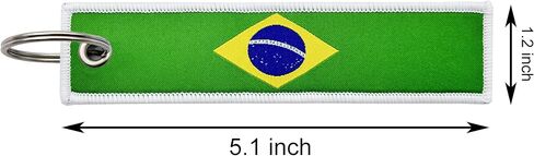 3 Pcs Brazil Brazilian Country Flag Keychain,Woven label Key Chains for Car Keys,Fabric Key Chains Men and Women,Used for Various Decorations. in Saudi Arabia