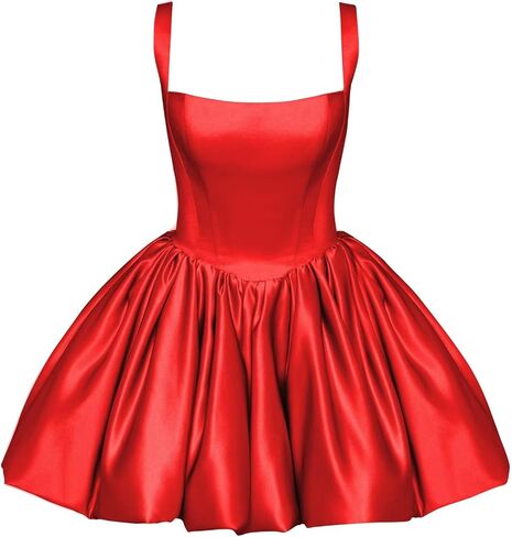 Raseal Satin Flower Bud Homecoming Dress Summer Casual Backless Mini Short Dresses for Women RS167 in Saudi Arabia