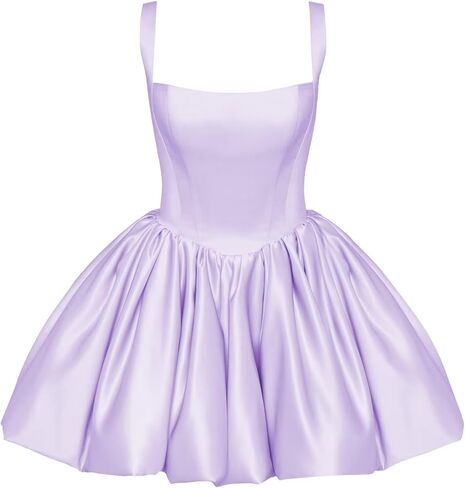 Raseal Satin Flower Bud Homecoming Dress Summer Casual Backless Mini Short Dresses for Women RS167 in Saudi Arabia