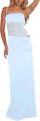 ISZPLUSH WIND SEE THORUGH MESH SPCCLING MAXI Dress in Kuwait