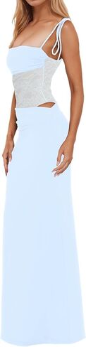 ISZPLUSH WIND SEE THORUGH MESH SPCCLING MAXI Dress in Kuwait