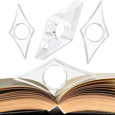 حامل صفحة كتاب الإبهام للقراءة، حامل فتاحة كتاب الإصبع للقراءة بيد واحدة، إكسسوارات قراءة صغيرة شفافة على شكل قلب، هدايا صغيرة لمحبي الكتب القراء in Kuwait