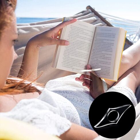 حامل صفحة كتاب الإبهام للقراءة، حامل فتاحة كتاب الإصبع للقراءة بيد واحدة، إكسسوارات قراءة صغيرة شفافة على شكل قلب، هدايا صغيرة لمحبي الكتب القراء in Kuwait