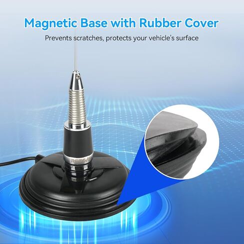 Retevis GMRS Antenna, NMO Antenna, GMRS Mobile Antenna, 32IN 462-467Mhz Whip Antenna, Spring Base, for Retevis RT97 RA86, Compatible with Midland MXT575 MXT275 Motorola Cobra Icom GMRS Radio(1 Pack) in Saudi Arabia
