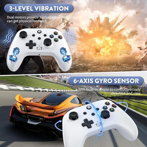 LED Wireless Controller for PS4, RGB Lighting Gamepad for Playstation 4/PS4 Slim/PS4 Pro with Turbo/6-Axis Motion Sensor/1200mAh Battery/3.5mm Audio Jack - Black in Kuwait