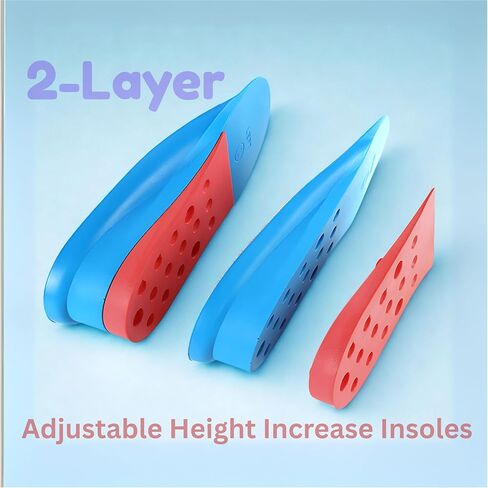 Height Increase Insole - 4 Inch Boost with Cushioned Dual Layer Comfort for Men & Women - Feel Taller, Walk Confidently L (Men 8-10/Women 10.5-12.5) in Saudi Arabia