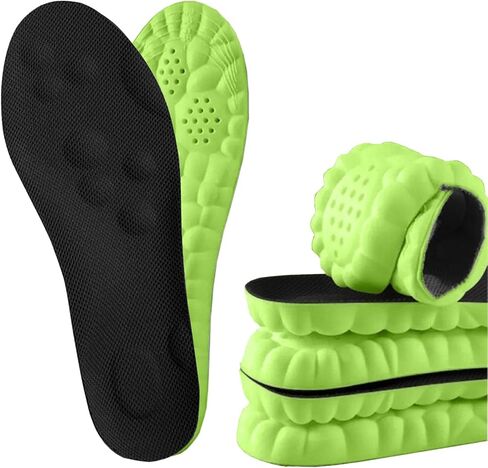 2 أزواج من النعال السحابية 4D للرجال نساء ، 4D سحابة التكنولوجيا الناعمة Super Soft ، 4D النعال السحرية المرنة القوس القوس الممتصة الصدمة (الأسود ، الولايات المتحدة الرجال: 10.5-11/النساء: 11.5-12) in Kuwait
