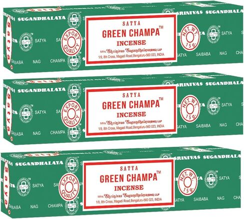 3 عبوات ساتيا ساي بابا ناج تشامبا البخور العصي جوس إينسنس - الهفوف 15G مربع Nagchampa Agarbatti (Green Champa) in Saudi Arabia