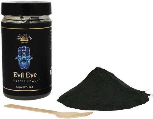 Vrinda® Evil Eye (Lack Label) مسحوق البخور الممتاز - لجميع الطقوس ، 50 جم ، مصنوعة في الهند ، مسحوق SMUDGE ، الفودو ، هودو ، وثنية وويكان in Saudi Arabia