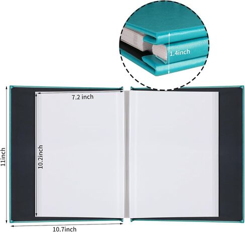 Inspirational Leather Photo Album,Magnetic Self-Stick Page Photo Album,Family Album,Hand Made DIY Albums Holds 3x5, 4x6, 5x7, 6x8 Photos (light blue-always remember) in Saudi Arabia