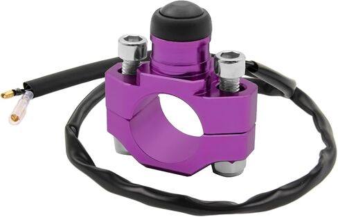 CNC Motorcycle Kill Switch-Handlebar Start On Off Switch Button Universal متوافق مع الدراجات النارية ، الدراجة الأوساخ ، ATV ، الدراجات البخارية ، Quard ETC ، Red Black in Kuwait