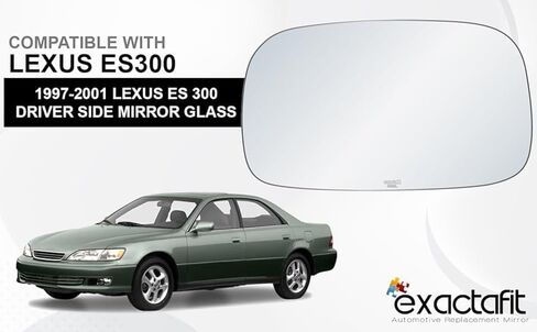 exactafit 8122L Driver Side Mirror Glass Replacement Repair Compatible With 1997 1998 1999 2000 2001 Lexus ES300 in Saudi Arabia
