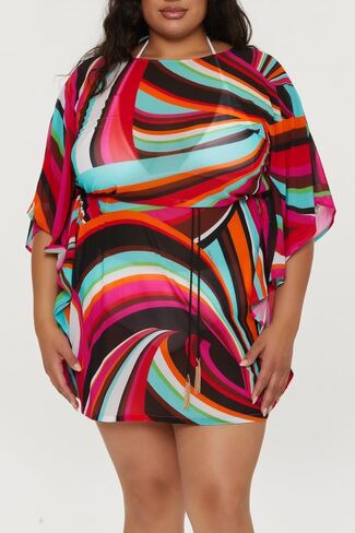 Trina Turk womens Swoop Belted Caftan, Casual, Beach Cover Ups for Women in Saudi Arabia