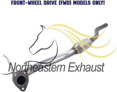 Northeastern Exhaust | Stainless Steel - Direct Fit Exhaust Resonator Pipe Compatible for Mitsubishi Outlander Sport 2016-2021 2.0L FWD - Includes Clamp in Saudi Arabia