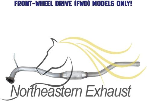 Northeastern Exhaust | Stainless Steel - Direct Fit Exhaust Resonator Pipe Compatible for Mitsubishi Outlander Sport 2016-2021 2.0L FWD - Includes Clamp in Saudi Arabia