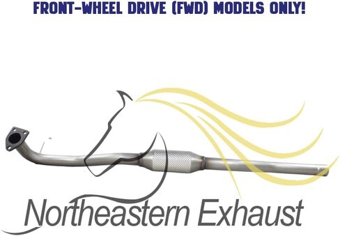 Northeastern Exhaust | Stainless Steel - Direct Fit Exhaust Resonator Pipe Compatible for Mitsubishi Outlander Sport 2016-2021 2.0L FWD - Includes Clamp in Saudi Arabia