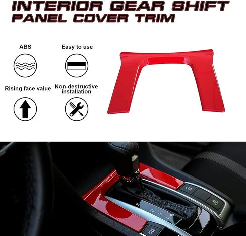 غطاء إطار لوحة التحول التقنية Xotic Trans Trim Trim Trim Carbon Fiber ، متوافق مع Honda Civic 10th Gen 2016 2017 2018 2019 2020 2021 (ناقل حركة أوتوماتيكي فقط) in Saudi Arabia