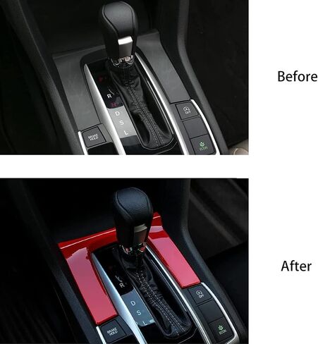 غطاء إطار لوحة التحول التقنية Xotic Trans Trim Trim Trim Carbon Fiber ، متوافق مع Honda Civic 10th Gen 2016 2017 2018 2019 2020 2021 (ناقل حركة أوتوماتيكي فقط) in Saudi Arabia