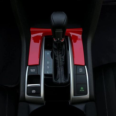 غطاء إطار لوحة التحول التقنية Xotic Trans Trim Trim Trim Carbon Fiber ، متوافق مع Honda Civic 10th Gen 2016 2017 2018 2019 2020 2021 (ناقل حركة أوتوماتيكي فقط) in Saudi Arabia