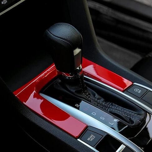 غطاء إطار لوحة التحول التقنية Xotic Trans Trim Trim Trim Carbon Fiber ، متوافق مع Honda Civic 10th Gen 2016 2017 2018 2019 2020 2021 (ناقل حركة أوتوماتيكي فقط) in Saudi Arabia