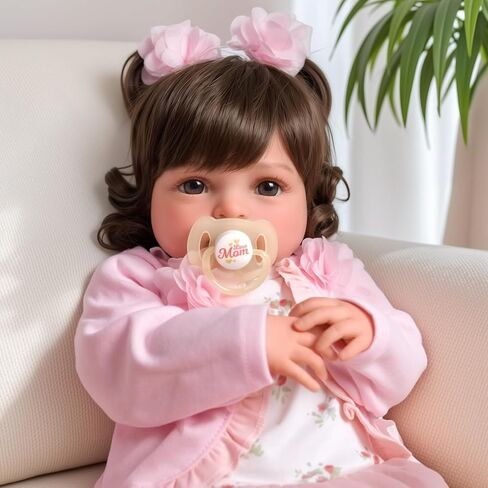 BABESIDE Lifelike Reborn Baby Dolls Girl, 20 Inch Realistic Newborn Real Life Soft Vinyl and Cloth Body Poseable Doll Girls with Feeding Kit Gift Box for Kids Age 3+ in Saudi Arabia