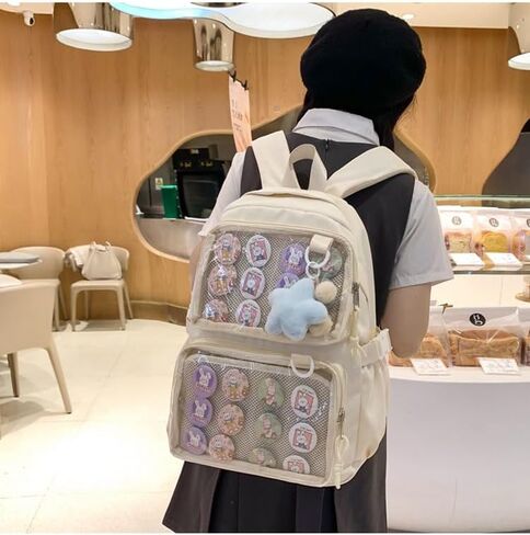 حقيبة Ita لطيفة على ظهره للنساء ، حقيبة Daypack Daypack Kawaii y2k itabag Lolita Bag Bag Bag Bag Bag Daypack Daypack (الأزرق) in Kuwait