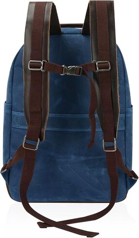 Canvas Leather Backpack, Waxed Canvas with Full-Grain Cowhide Trim, Vintage Style Daypack, Army Green (Forest Green) in Saudi Arabia