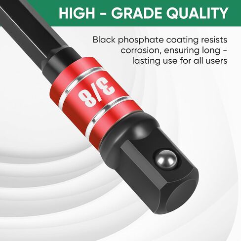 مجموعة محول محول مقبس 3PCS - 1/4 "، 3/8" ، 1/2 "محولات مقبس الحفر مع بت سائق التمديد وحاملها ، محولات حفر المقبس متوافقة مع تدريبات الطاقة وجع عزم الدوران العالي in Kuwait