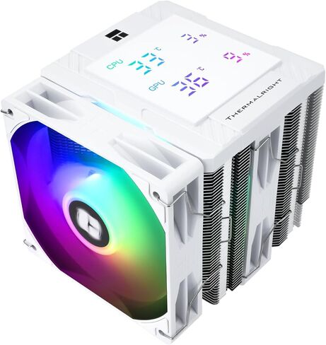 Thermalright Peerless Assassin 120 Digital Argb Black CPU CONER ، أبراج مزدوجة وتبريد معجبين مزدوج ، مبرد الهواء CPU ، غطاء شاشة رقمية ، لـ AM4/AM5 ، Intel LGA1851/1700/115X/1200 in Kuwait