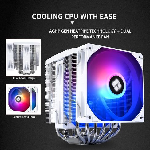Thermalright Peerless Assassin 120 Digital Argb Black CPU CONER ، أبراج مزدوجة وتبريد معجبين مزدوج ، مبرد الهواء CPU ، غطاء شاشة رقمية ، لـ AM4/AM5 ، Intel LGA1851/1700/115X/1200 in Kuwait