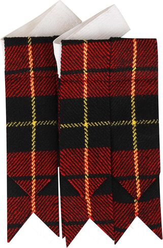 Scottish Traditional Kilt Hose Flashes - Men's Tartan Kilt Socks Flashes with Heavy Buckle Adjusters in Saudi Arabia