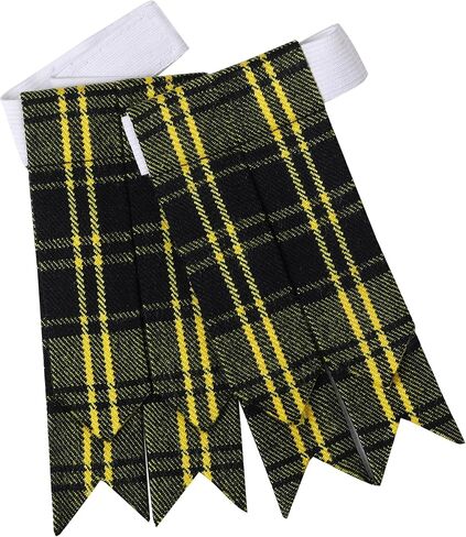 Scottish Traditional Kilt Hose Flashes - Men's Tartan Kilt Socks Flashes with Heavy Buckle Adjusters in Saudi Arabia