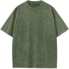 Men's Oversized T-Shirts Acid Wash Vintage Shirt Short Sleeve Tees Unisex Cotton Shirts in Saudi Arabia