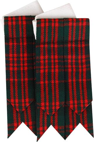 Scottish Traditional Kilt Hose Flashes - Men's Tartan Kilt Socks Flashes with Heavy Buckle Adjusters in Saudi Arabia