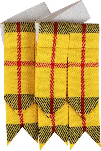 Scottish Traditional Kilt Hose Flashes - Men's Tartan Kilt Socks Flashes with Heavy Buckle Adjusters in Saudi Arabia