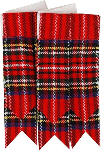 Scottish Traditional Kilt Hose Flashes - Men's Tartan Kilt Socks Flashes with Heavy Buckle Adjusters in Saudi Arabia