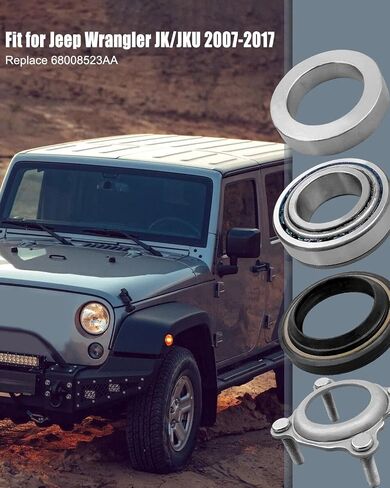 Rear Axle Bearing and Seal Kit Fit for Jeep Wrangler JK/JKU 2007-2017 Axle Shaft Seal Retainer Replace 68008523AA in Saudi Arabia