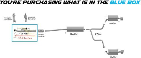 Northeastern Exhaust | Stainless Steel Front Flex Y-Pipe Compatible for 2003-2006 Acura MDX 3.5L | Free Gaskets Included | Automotive Replacement Part in Saudi Arabia