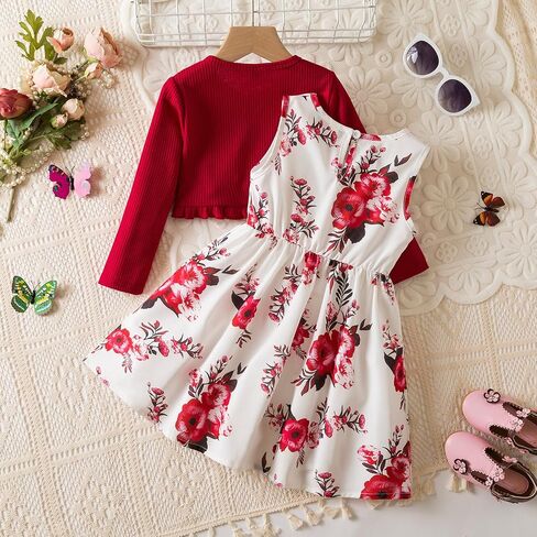 Hnxdyy Toddler Girl Girl Olcyless Press and Cardigan in Kuwait