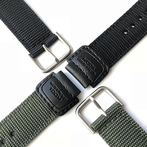 حزام مراقبة نايلون البديل 18 مم مع حلقة من الفولاذ المقاوم للصدأ لـ Casio AE1200WH AE-1000 SGW-300H SGW-400 AQ-S810W in Kuwait
