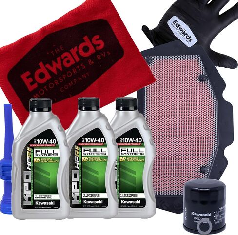 Edwards Oil Change Kit fits Kawasaki Ninja 400 EX400 Motorcycle with Air Filter in Saudi Arabia