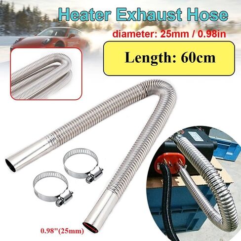 YSIL Stainless Steel Exhaust Pipe Parking Air Heater Fuel Tank Diesel Gas Vent Hose Length 60CM in Saudi Arabia