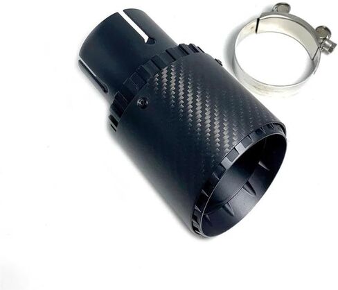 1 PCS Car Black Exhaust Pipe Tail Throat Matte Carbon Fiber Muffler Tip exhaust pipe tail in Saudi Arabia
