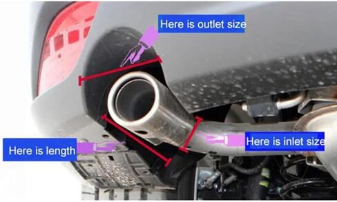 1 PCS Car Black Exhaust Pipe Tail Throat Matte Carbon Fiber Muffler Tip exhaust pipe tail in Saudi Arabia