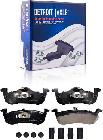Detroit Axle - Rear Brake Kit for 2007-2017 Ford Expedition, Lincoln Navigator Drilled & Slotted Brake Rotors and Ceramic Brakes Pads Replacement in Saudi Arabia