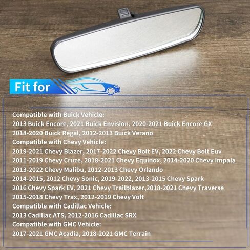 RLDYM Interior View View Mirror Assembly 13585947 13503045 لعام 2011-2022 CHEVY CRUZE EXANOX MALIBU SONIC TRAX GMC ACADIA TRAIN BUICK ENCORE in Saudi Arabia