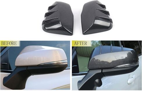 Car Accessories Door Rear View Mirror Cover Trim Fit For Toyota Highlander 2020 2021 2022 2023 2PCS(Gloss Black Style) in Saudi Arabia