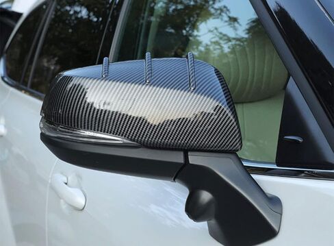 Car Accessories Door Rear View Mirror Cover Trim Fit For Toyota Highlander 2020 2021 2022 2023 2PCS(Gloss Black Style) in Saudi Arabia